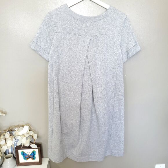 Caslon Dress Women's Size Small Gray Sweatshirt Cuffed Short Sleeves Pockets - Picture 2 of 9